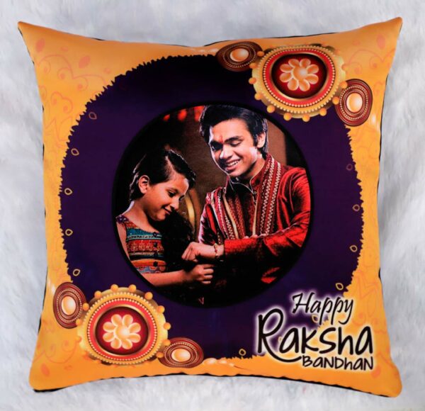 Rakshaband Theme Pillow (Circle Photo) - Image 6