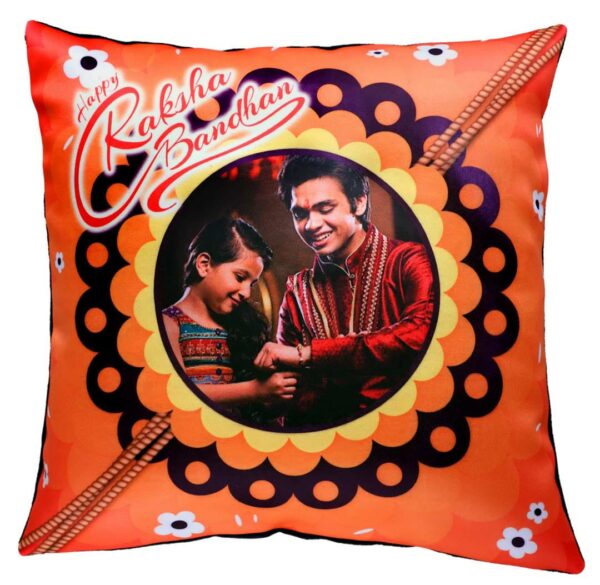 Rakshaband Theme Pillow (Circle Photo) - Image 2