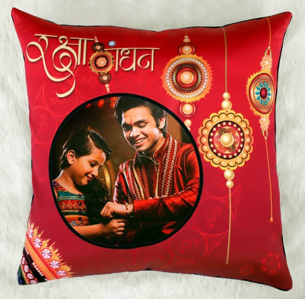 Rakshaband Theme Pillow (Circle Photo)